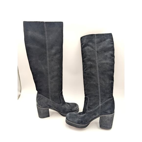 Zodiac Padma Wide Calf High Shaft Boots Round Toe Women's Black Size US7 EU38 - Picture 5 of 12